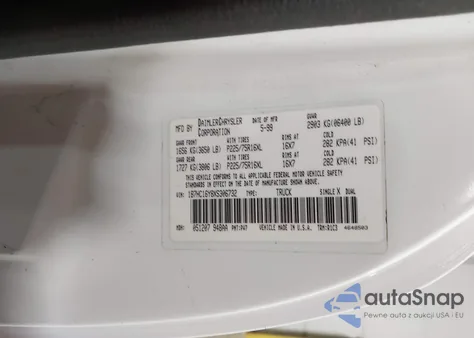 1999 Dodge Ram 1500 St from USA, damaged, VIN 1B7HC16Y8XS306732